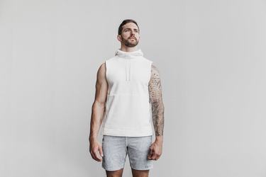 Nobull Arctic Sleeveless Men's Pullover White | Australia (OX2748)